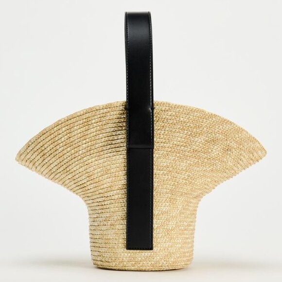 🦋 BLOGGERS FAVORITE 🦋 NWT ZARA RAFFIA BASKET BAG - Picture 6 of 15